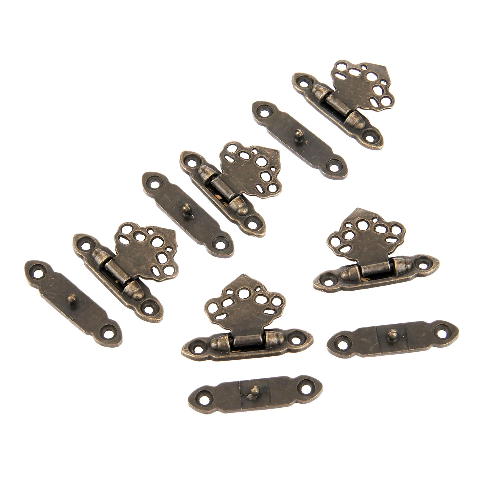 Antique Bronze Alloy Latch Hardware Decorative Jewelry Gift Wooden Box Suitcase Hasp Latch Hook With Screws 37*25MM 5Pcs DRELD