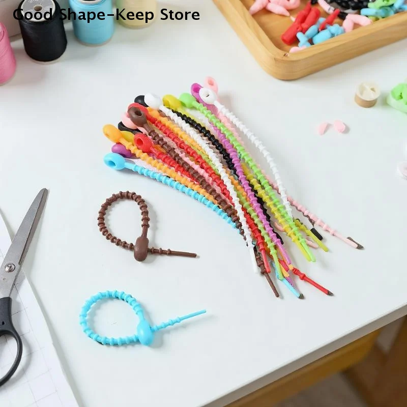 30개 실리콘 재사용 가능 케이블 정리 와이어 홀더 가방 타이 코드 가방 클립 음식 보관용 이어폰 라인 정리 클립