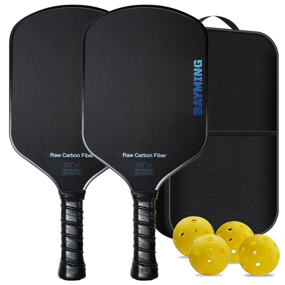 

Thermoformed T700 Raw Carbon Fiber Pickleball Paddle Textured Surface with High Grit & Spin USAPA Compliant Pickleball Racket