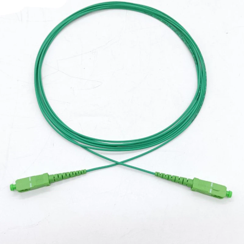 50-100PCS SC-SC APC Fiber Optic Patch Cord 4 Meter Length SC/APC-SC/APC SM G657A2 SX 1.6mm Green LSZH Jacket Jarretière