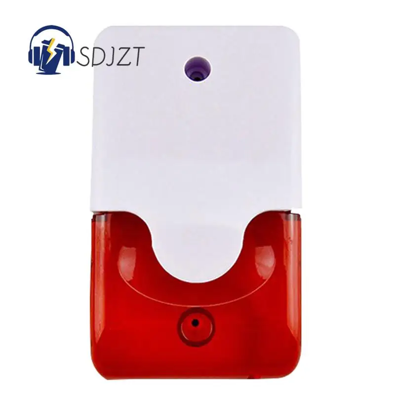

Wired Strobe Siren Durable 12V Sound Alarm Flashing Light Strobe Siren Red Light Sound Siren Wireless Home Security Alarm