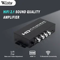 Wiistar 2.1 Channel HiFi Amplifier 80Wx2+80W Power HDMI RCA AUX Bluetooth Input Bass Treble Control Car Home Audio Power Amp