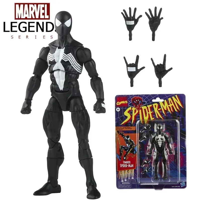 

ML Legends Symbiote Spider Man 6-дюймовая фигурка, игрушки, черная фотостатуя, модель куклы, коллекционные украшения, подарки