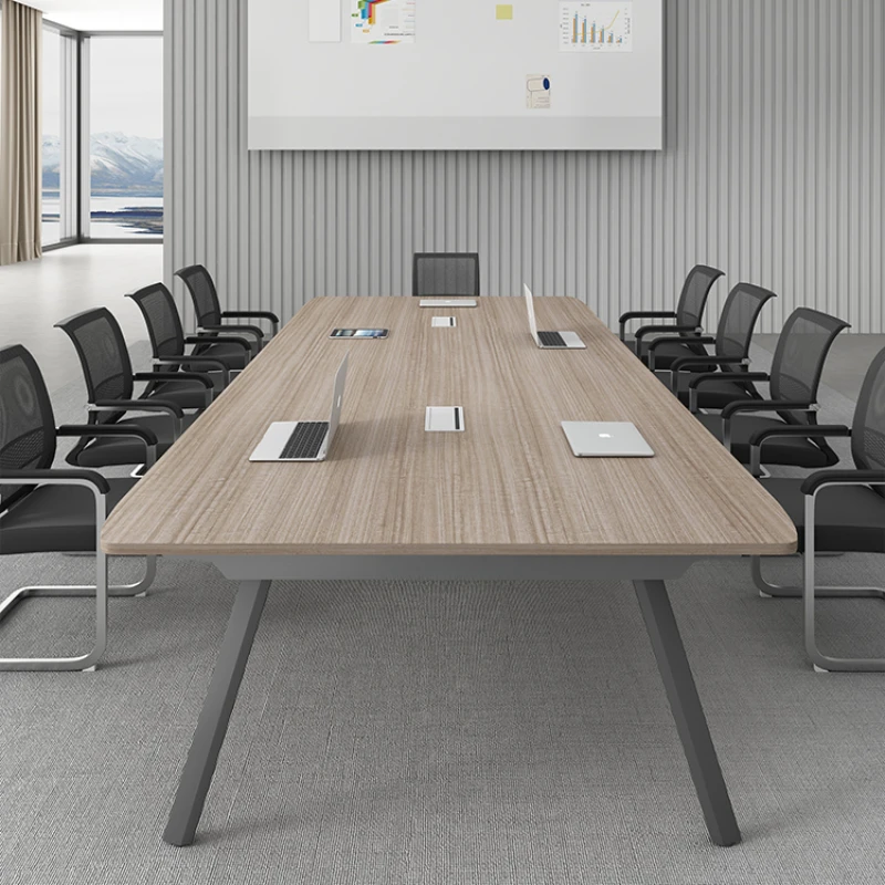 

Conference table, long table, rectangular office table and chair combination, simple modern simple workbench, small negotiation