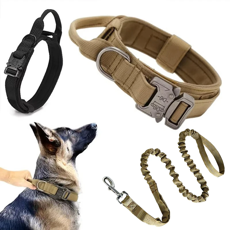 Durable Tactical Nylon Dog Collar & Leash Set