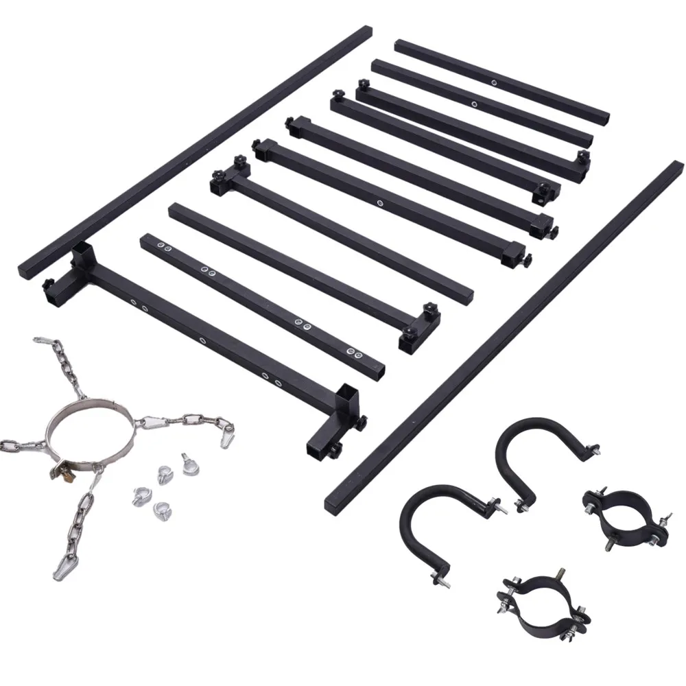 Indoor Sex Furniture Bondage Gear BDSM Restraint Set Metal Handcuffs Anklecuffs Sex Toys For Couples Adult Games Erotic Product
