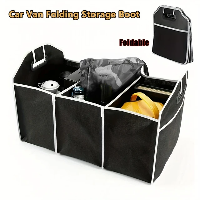Car Boot Organiser Tidy Heavy Duty Collapsible Tools Travel Shopping Storage Box Car Seat Organizer Car Interior Accessories