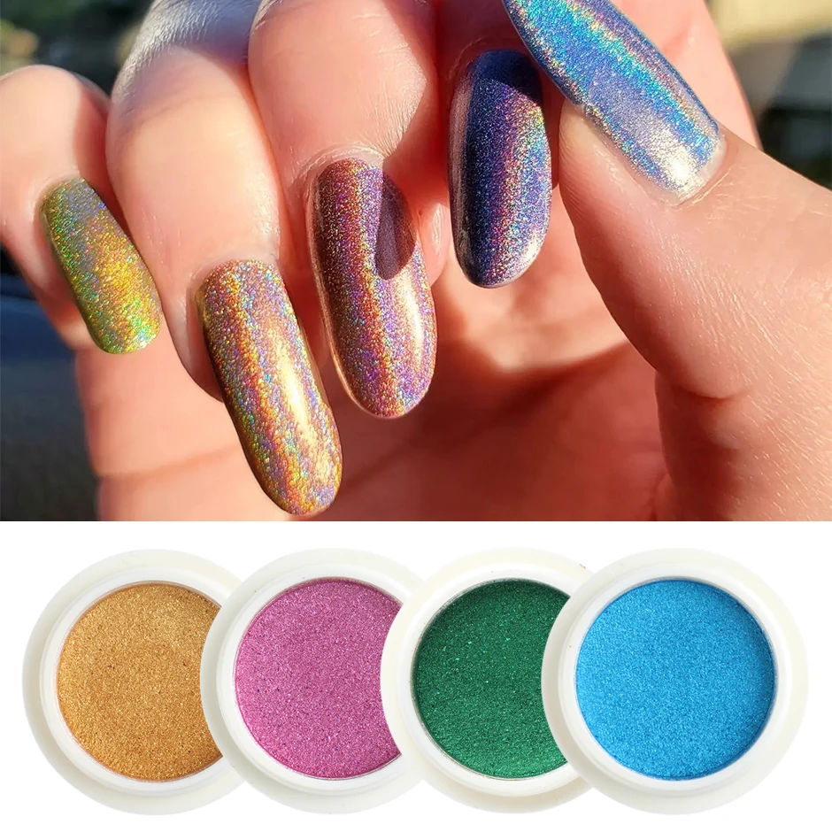 Nail Glitter Laser Metallic Rubbing Dust Chrome Powder Shinning Manicure Decoration Pigment CHLF01-07-1 nail powder,nail glitter,nail pigment,nail decoration,nail decorations