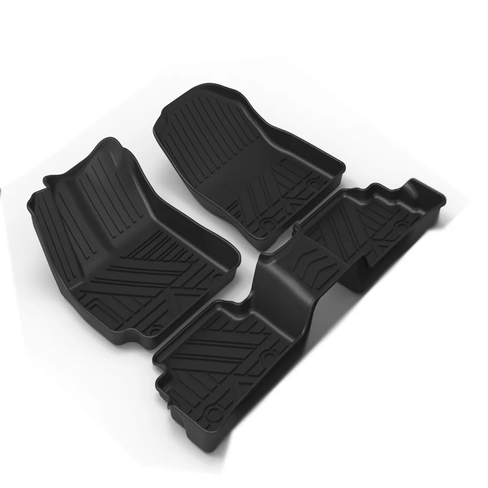 ForHyundaiKonaFloorMatsSpecializedTPEBlackHeavyWaterproofCar