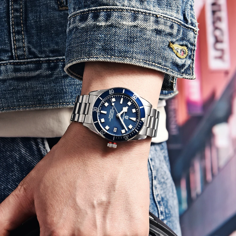 PAGANI DESIGN BB58 Retro Automatic Watch Men Mechanical Wristwatches Luxury Sport Stainless Steel Sapphire Glass Waterproof