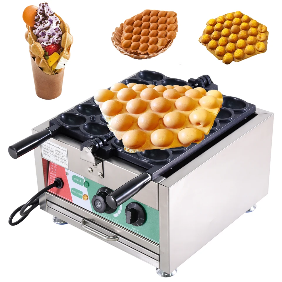3000W High Capacity Commercial Egg Waffle Maker