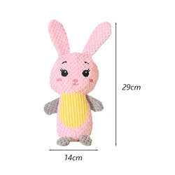 Adorable Plush Squeaky Chew Toys for Small Dogs - Teeth - Cleaning Pet Accessories (Rabbit)