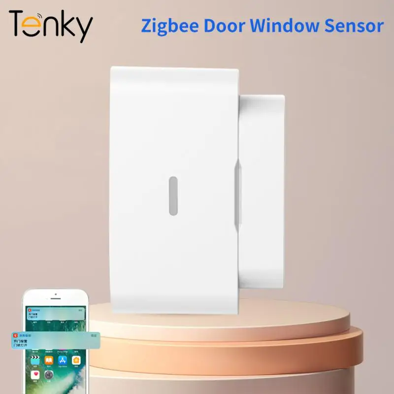 

Tenky Tuya ZigBee Smart Door/Window Sensor APP Control Independent Magnetic Alarm Detector Smart Home Support Smart Life