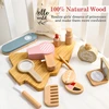 Girl Pretend Play Make Up Toys Simulation Wooden Cosmetic Makeup Set Play House Princess Beauty Toys For Girls Children Gifts 4