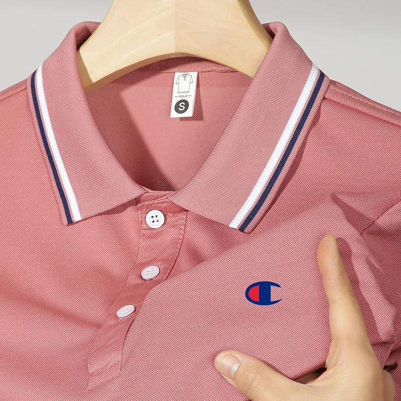 

Men's short sleeved polo, business printed casual shirt, high-quality, fashionable brand, summer novelty, 2024