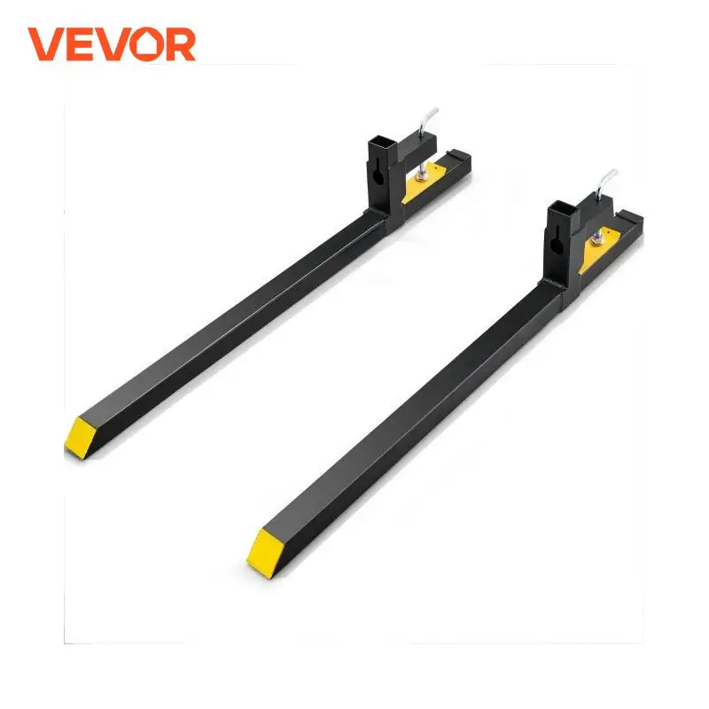 VEVOR 2000 lbs Clamp on Pallet Forks 60 Tractor Bucket Forks Front Loader Attachment Skid Steer Agriculture Farm Work