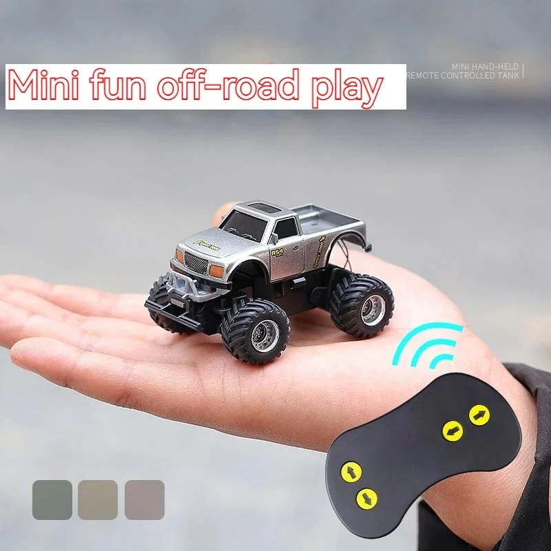 1:58 Mini RC Four-Wheel Drive Monster Truck Off-Road Car 2.4g Children'S Remote Control Toy Car Pickup High-Speed Car Children T 4
