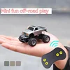 1:58 Mini RC Four-Wheel Drive Monster Truck Off-Road Car 2.4g Children'S Remote Control Toy Car Pickup High-Speed Car Children T 4