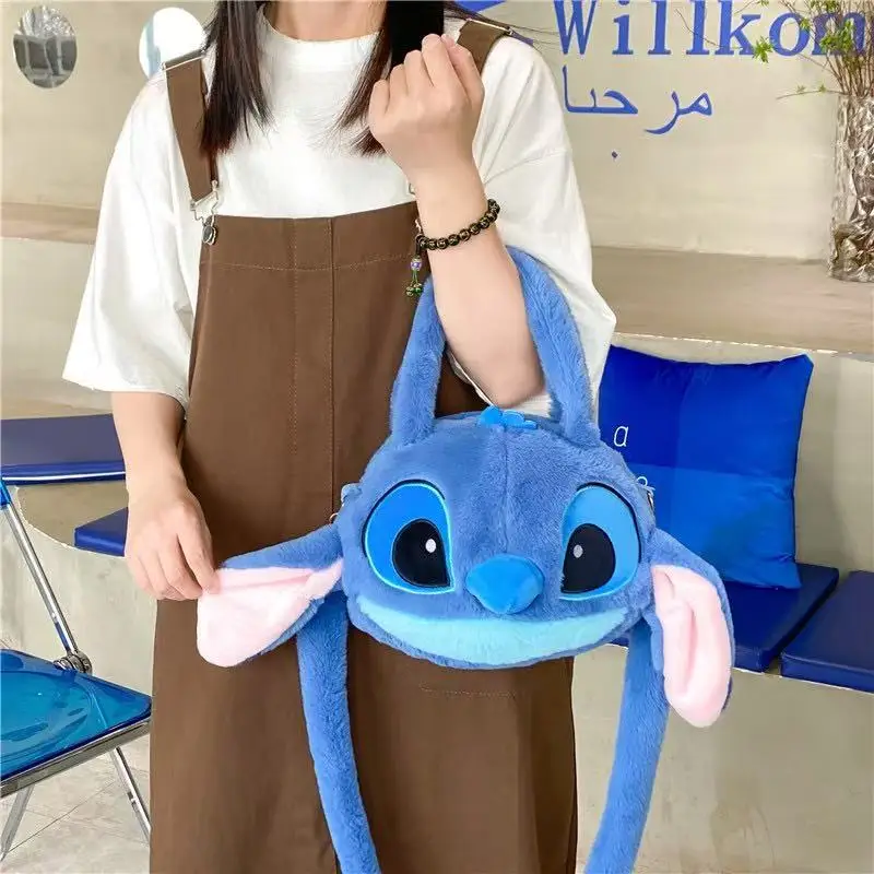 Disney New Cartoon Stitch Plush Children's School Bag Kindergarten Cute Fashion Color Blocking Backpack