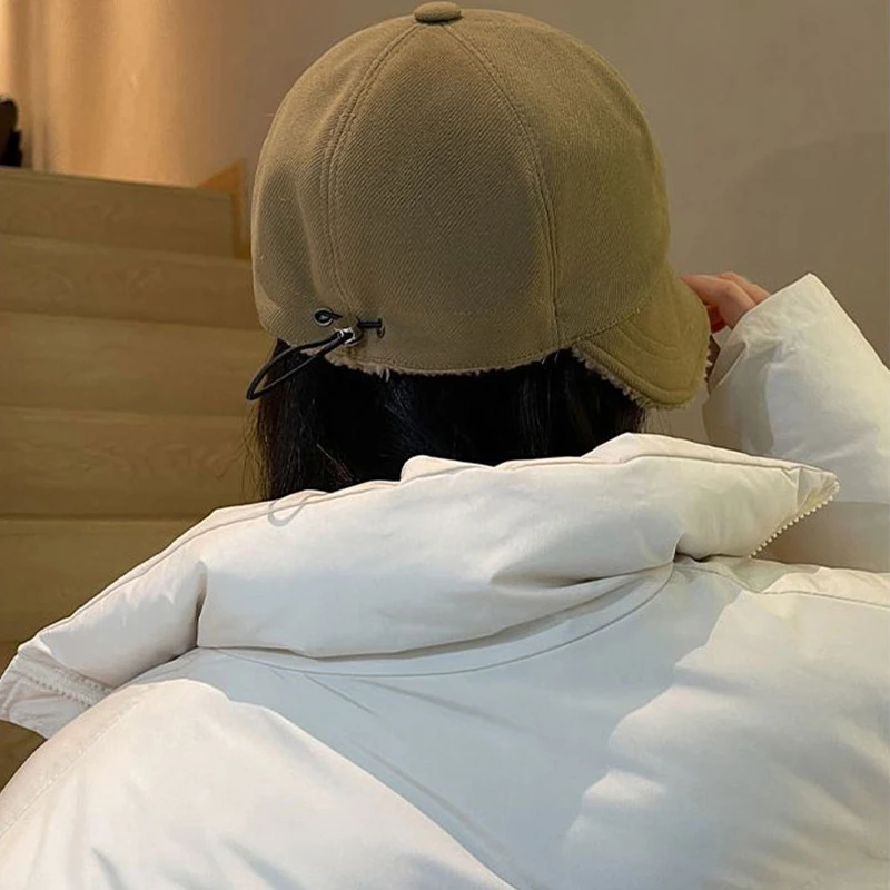 Sun Hat Women Equestrian Cap Winter Ear Protection Bonnet Large Brim
