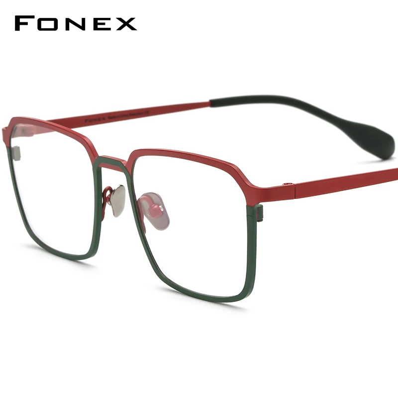 fonex-titanium-eyeglasses-frame-men-retro-square-glasses-men's-vintage-matter-color-eyewear-f85781