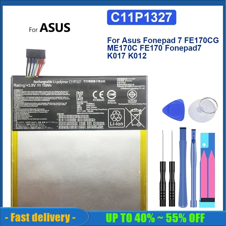 

Сменный аккумулятор для планшета Asus Fonepad 7 FE170CG ME170C FE170 Fonepad7 K017 K012 3910 мАч высококачественные Аккумуляторы для смартфона