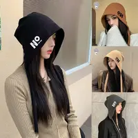 Korean Style Women Bucket Hat Fashion Fisherman Hat Breathable Sun Protection Caps Letter Printed Knitted Hats 1