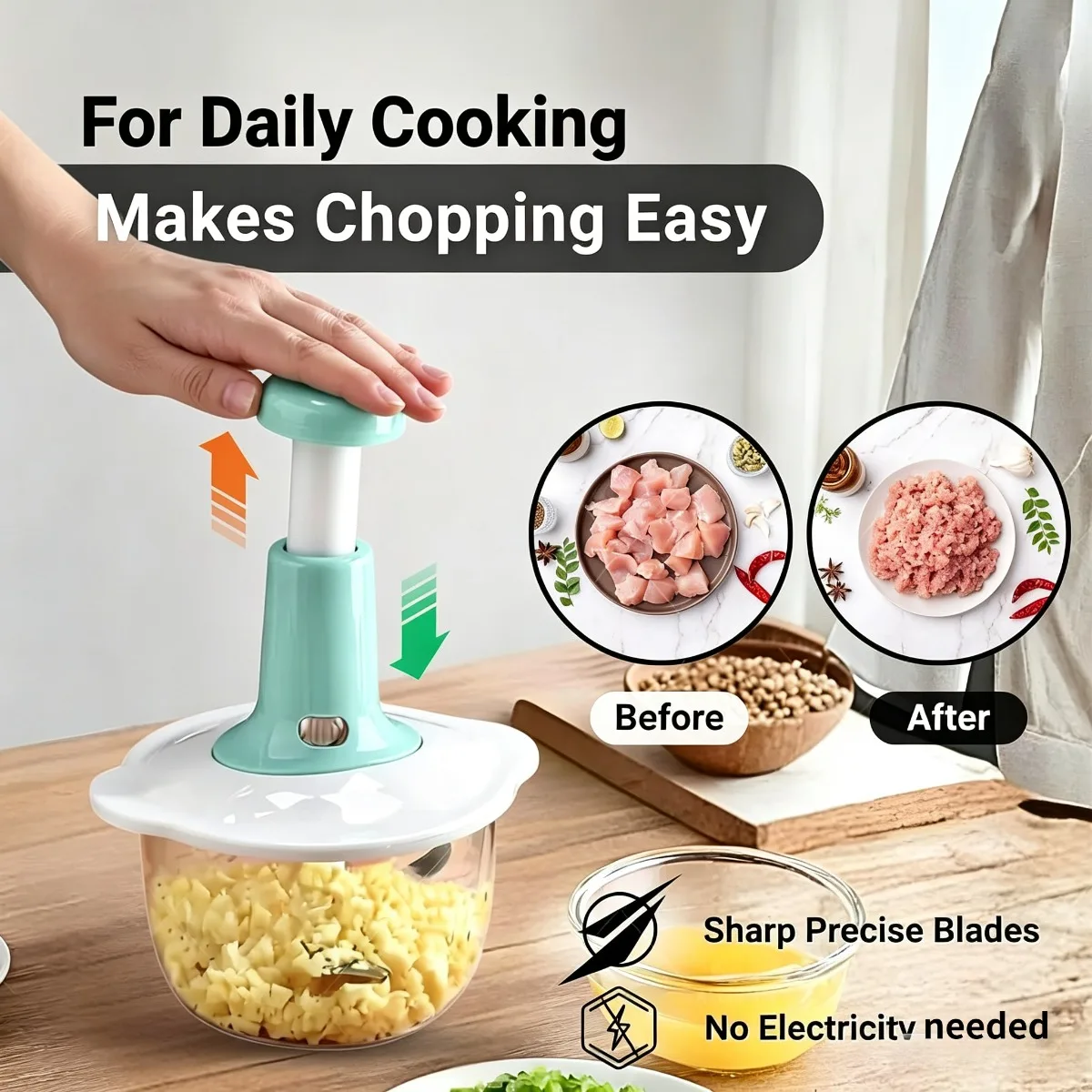 Manual Multifunctional Kitchen Food Chopper Garlic Press Meat Grinder Fruit Vegetable Masher Hand Press Processor Home Tool 2 Manual Multifunctional Kitchen Food Chopper Garlic Press Meat Grinder Fruit Vegetable Masher Hand Press Processor Home Tool 2