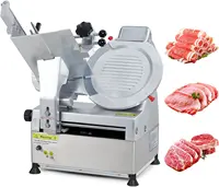 Automatic Meat Slicer, 550W Meat Slicer Commercial With 12"" Carbon Steel Blade, 0～14 Mm Adjustable Thickness Suitable For 1