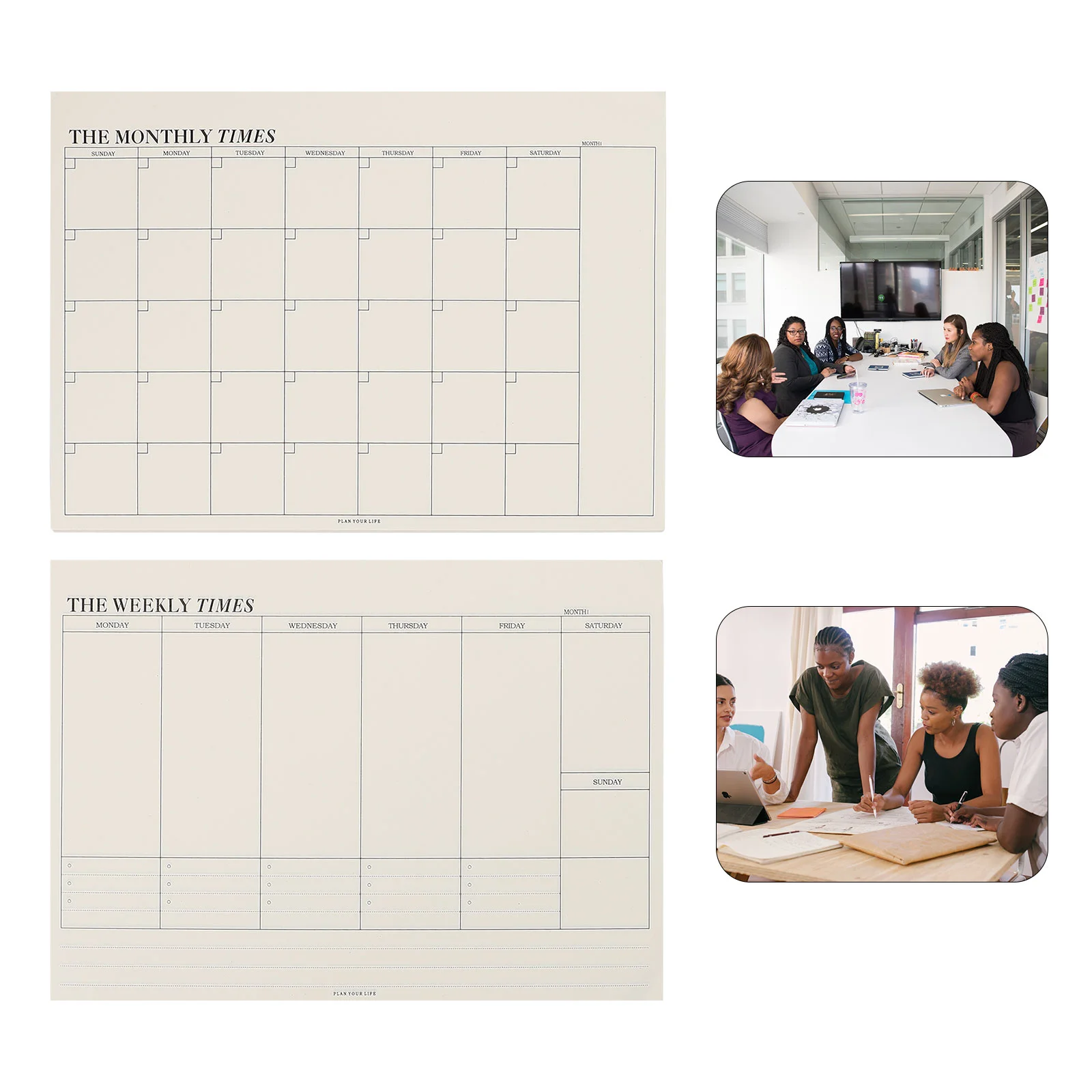 

2 Pcs Weekly Meal Planner Tear-off Schedule Notepads Monthly Book Paper Student