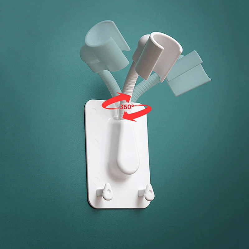 360&deg; Rotation Shower Head Holder Adjustable Self-Adhesive Bracket Wall Mount Hooks SPA Bathroom Universal Storage Stand