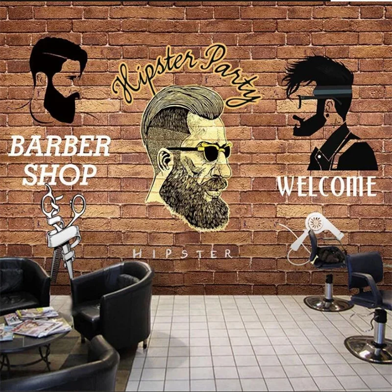 papel de parede nostalgico retro mural 3d 03