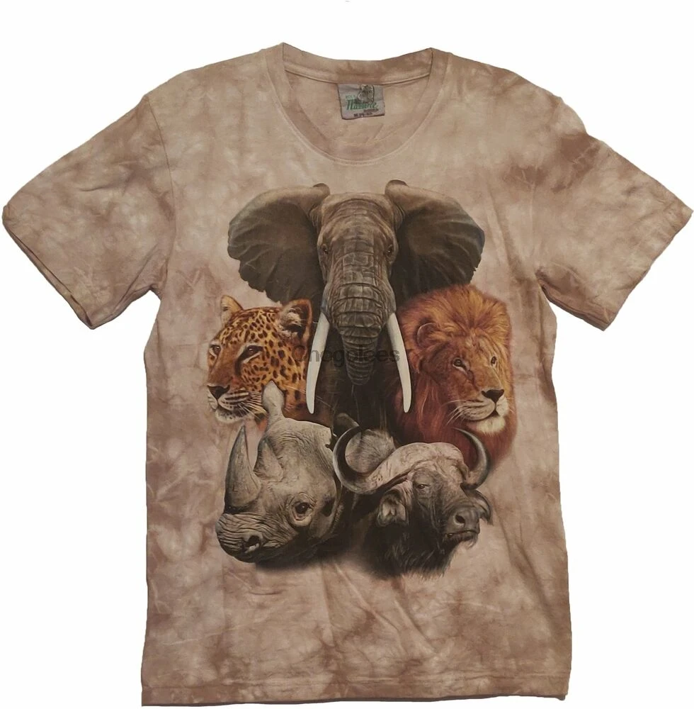 Футболка микс сафари в африканском стиле с цветочным рисунком Sz M |