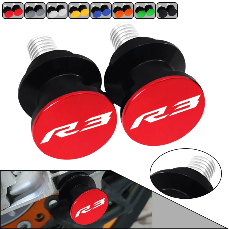 

Hot Sale Motorcycle CNC Swingarm Spools Slider 6MM Swing arm Stand Screws Sliders Protector For YAMAHA YZF R3 YZFR3 r3 2015-2022