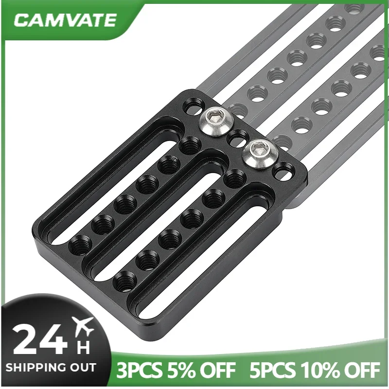 CAMVATE Mini Square Camera Cheese Plate Extension Plate With 1/4" Mounting Points For DSLR Camera Accessories DIY Configuration