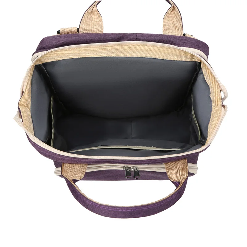 New Usb Foldable Crib Bag Korean Edition High Quality Handheld Shoulder Large Capacity Mommy Bag Lightweight Mother And Baby Bag