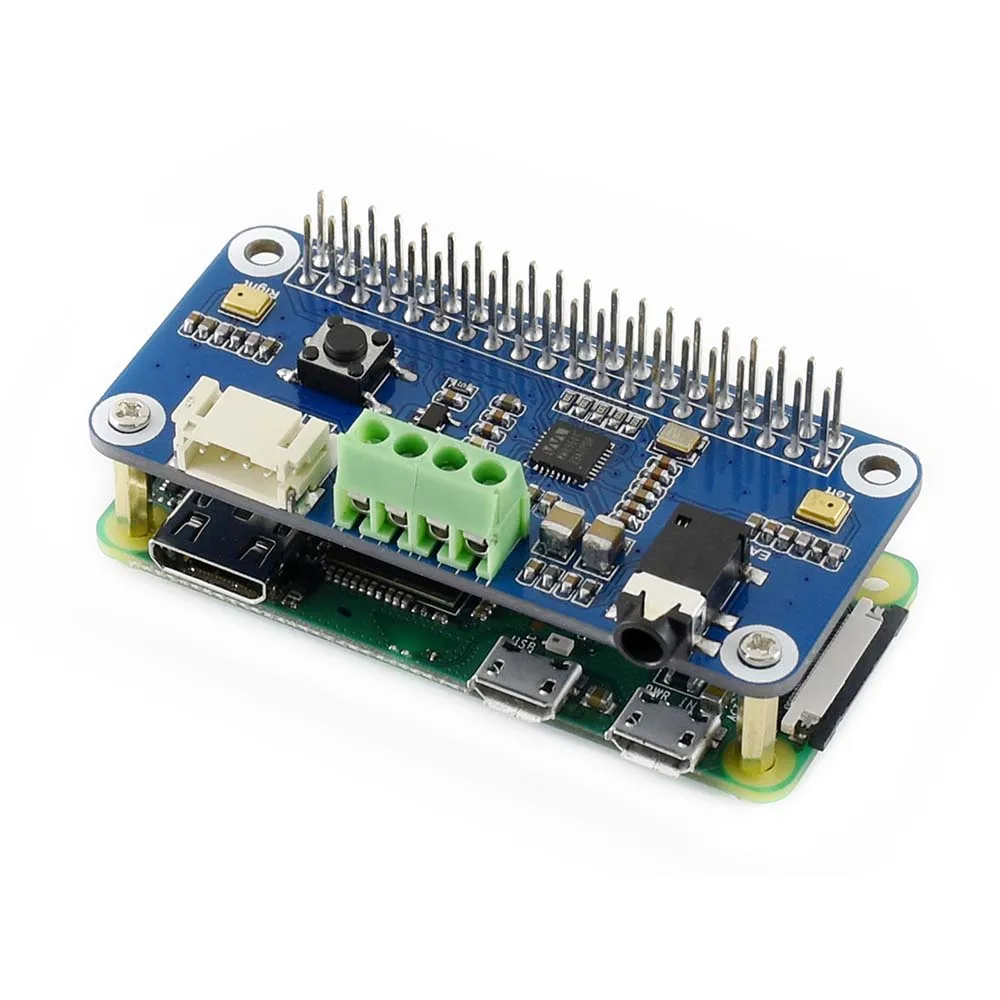 Waveshare WM8960 Hi-Fi Sound Card HAT for Raspberry Pi Zero/Zero W/Zero WH/2B/3B/3B+ Stereo CODEC Play/Record raspberry pi single board computer