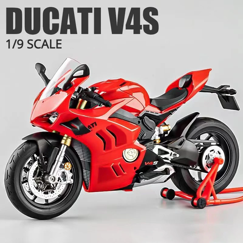 

Новая модель мотоцикла DUCATI V4S 1:9, модель автомобиля из литого металлического сплава, со звуком и фотографией, коллекция детских игрушек, подарки