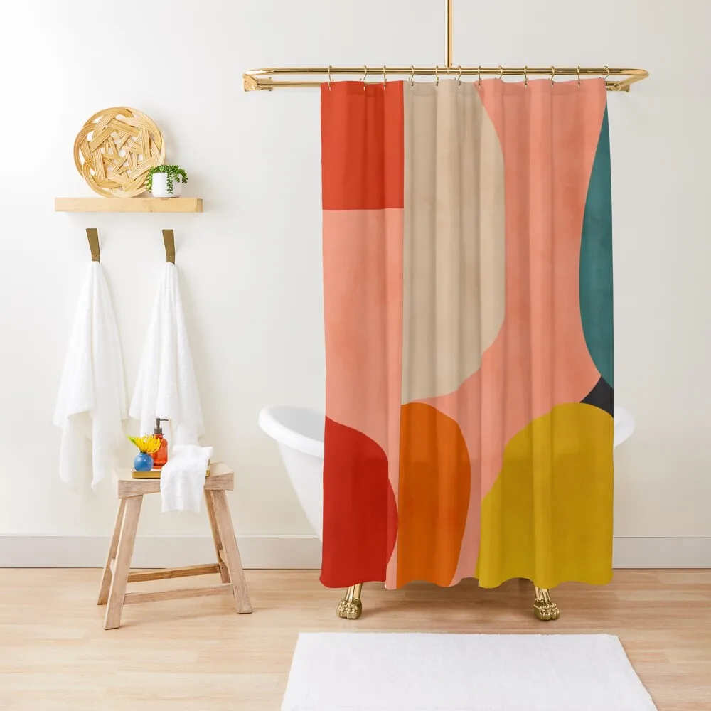 

geometric shapes abstract 2 Shower Curtain Bathroom Fabric Luxury Bathroom Shower Cover Curtain