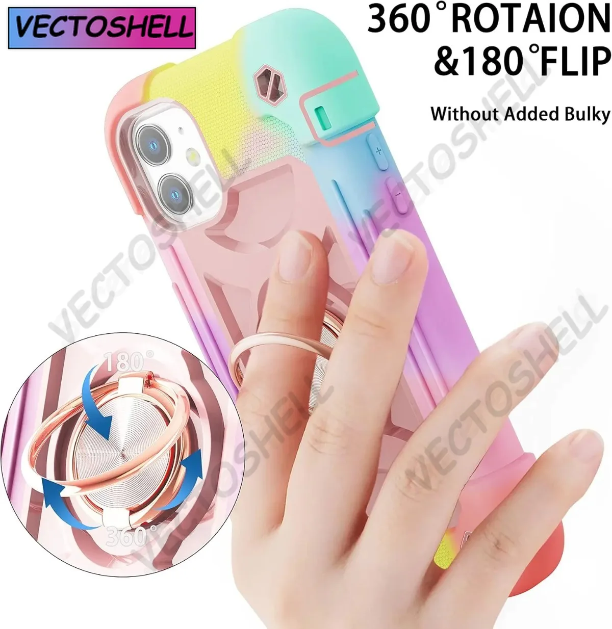 Luxury Heavy Duty Ring Holder Lanyard Phone Case - Armor Cover