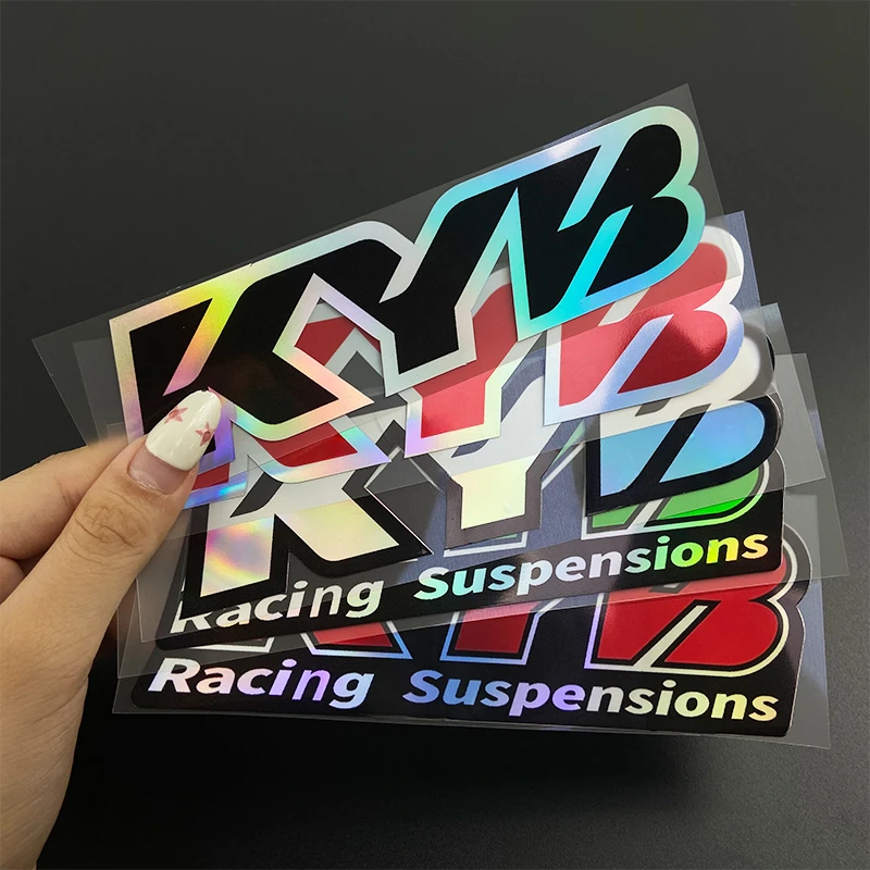 Motorcycle Stickers 2PCS Racing Suspensions Kyb Fork Suspension Vinyl Decals For Yamaha Honda Suzuki Ktm Kawasaki Benelli