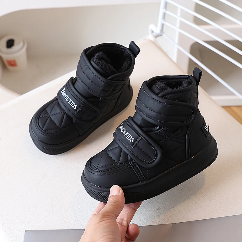 Warm Winter Kids Ankle Boots Plush Lining Non Slip