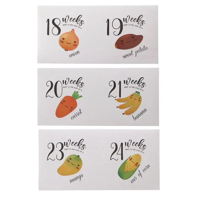 28 Pcs/Set Month Sticker Pregnant Women Photography Monthly Adhesive Stickers Fruit Print Coming Soon Belly Record