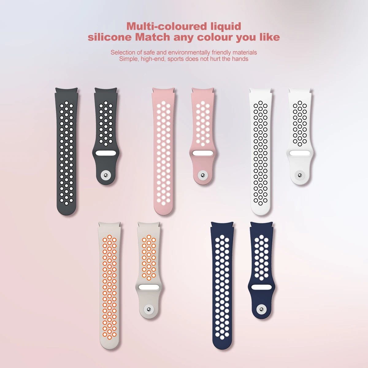 Silicone No-Gap Loop Watch Strap Bracelet - Universal Fit