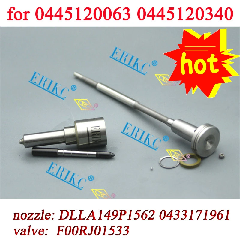 

Наконечник форсунки 0445120340 DLLA149P1562 0433171961 клапан F00RJ01533 для Bosch Cummins 0445120063 837069405 комплект для ремонта