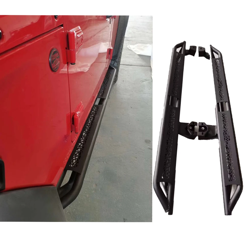 lantsun jl1232 side door ladder door hinge step for jeep for wrangler jk three-tube side step for jeep wrangler JL 18+ 4DR