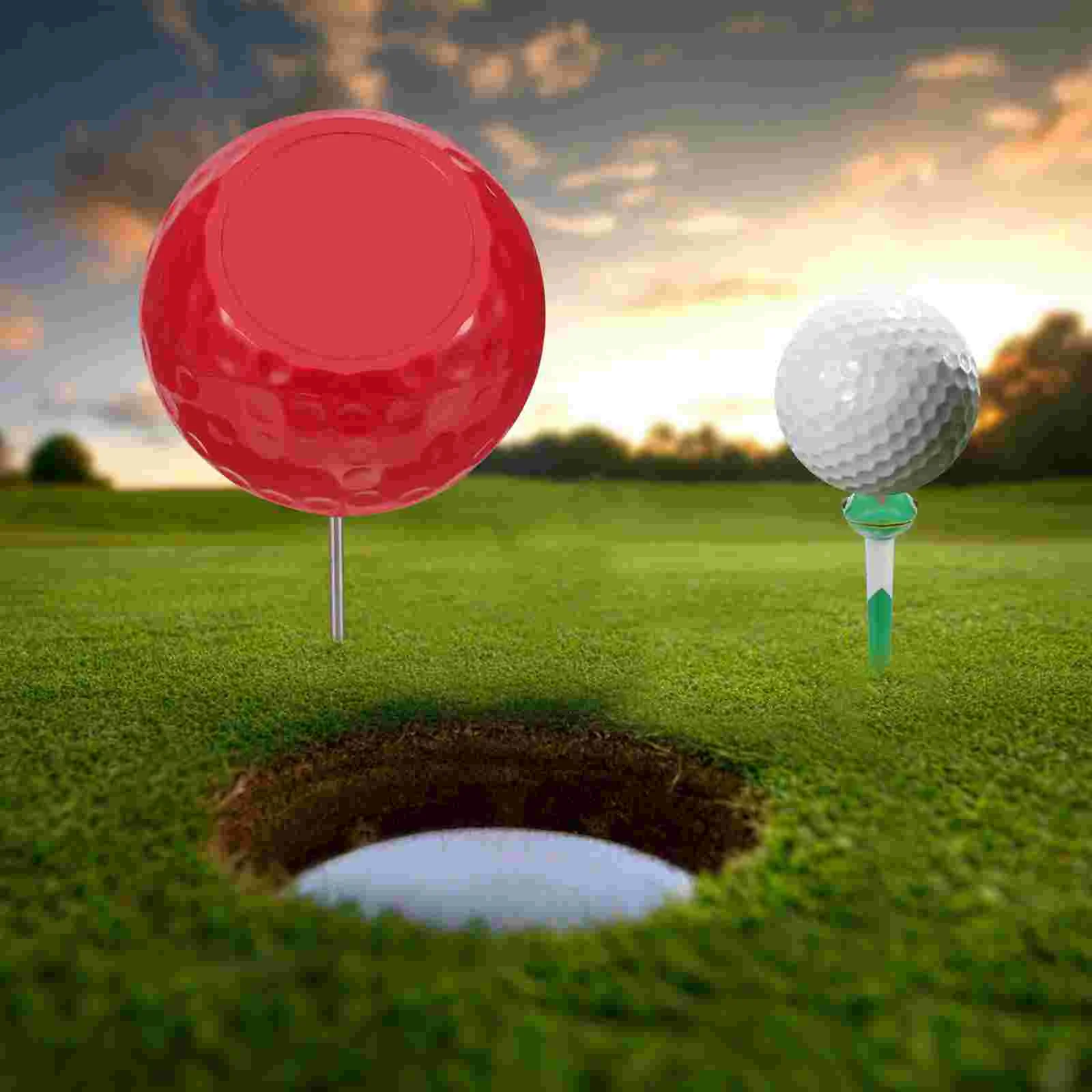 

Driving Range Golf Tee Balls Course Mark Sign Golden Supplies (red Bevel) Castle Tees