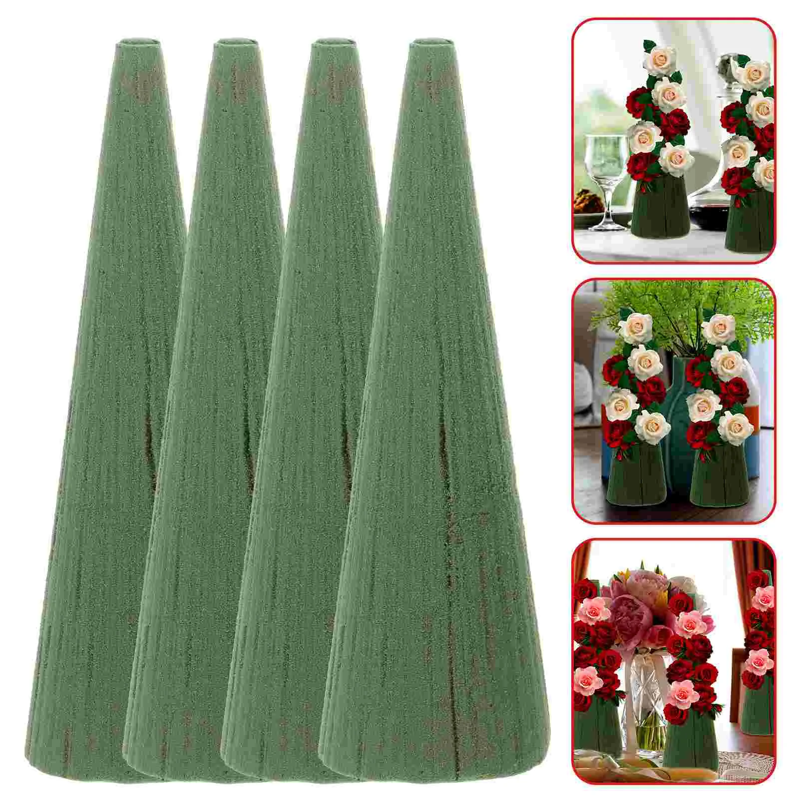 

4 Pcs Christmas Tree Sphere Flower Foam Plants Table Arrangement Mud Crafts