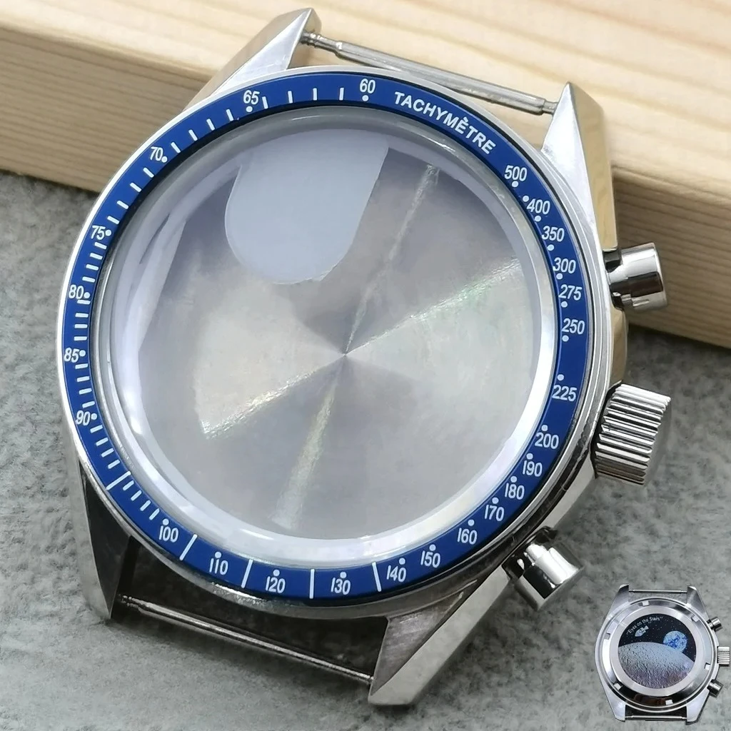 Wysokiej jakości koperta VK63 39,7 mm, metalowa koperta Moonswatch, koperta chronografu, bezel, zegarek VK63 Fashion Business z uszczelnionym deklem, zegarek Moon Watch.