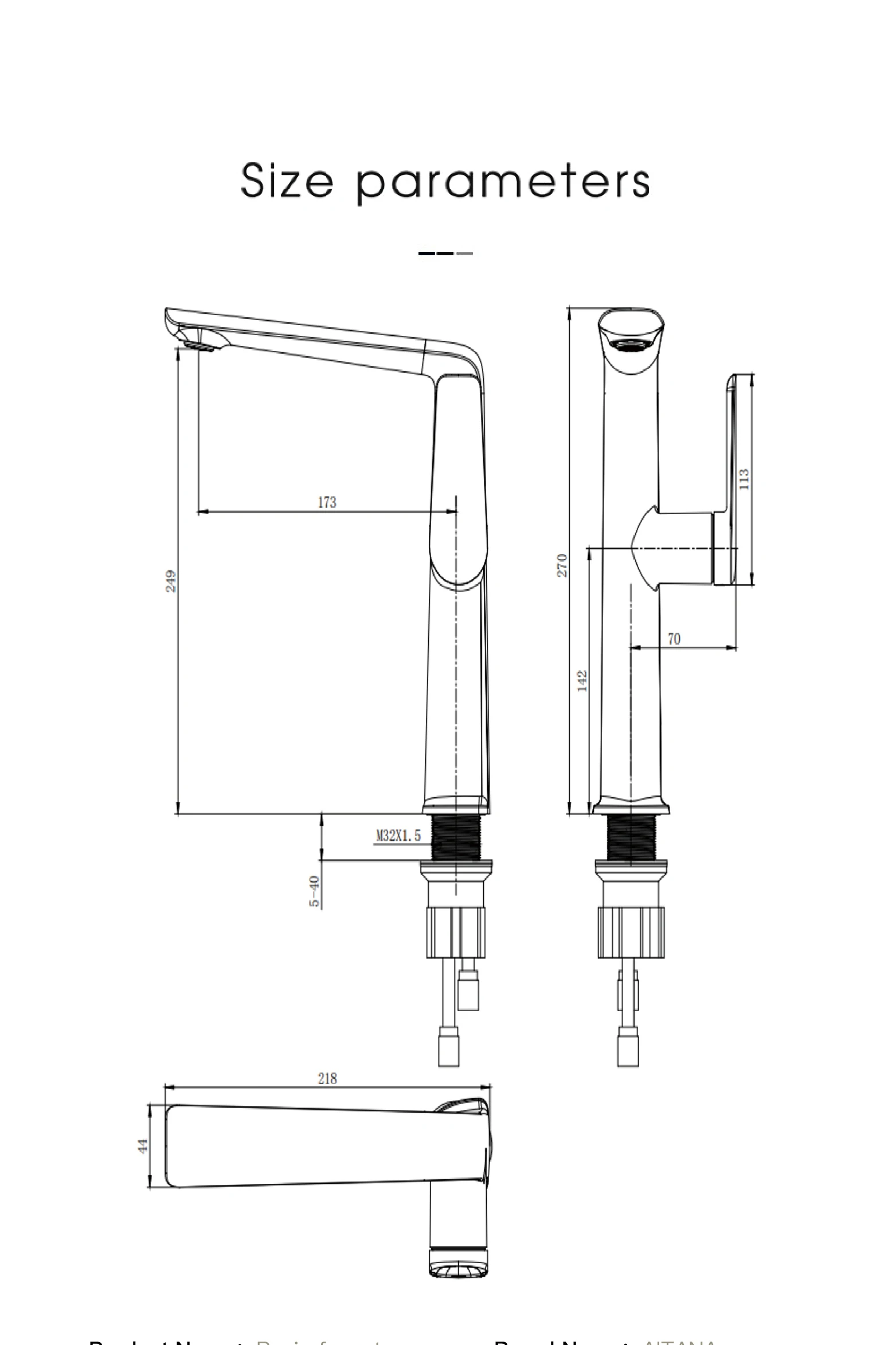 Gun gray luxury brass bathroom faucet with a single handle for Hot&Cold water rotation and outlet design 2 functional basin Tap